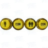 Illuminated Start Button 4pc Set - Yellow