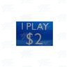 $2 = 1play sticker