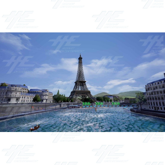 Jet Blaster Jetski Simulator Arcade Machine - Iconic Map Locations - Paris