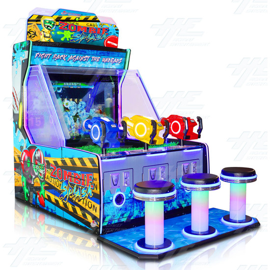 Zombie Splash DX 3 Player Shooting Game - Zombie Splash DX 3P Cabinet - 01